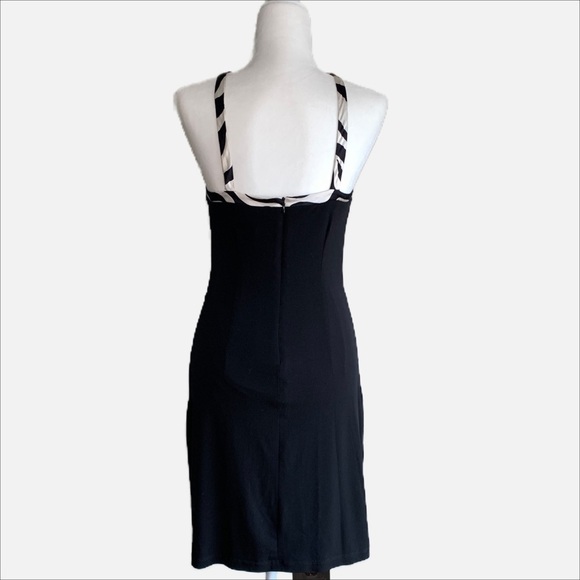 Cache Cross Front Bodycon Dress with Zebra Print Trim - Picture 4 of 6